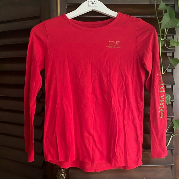 Vineyard Vines Other - Vineyard Vines Christmas Girls Foil Whale Logo top 14 Large